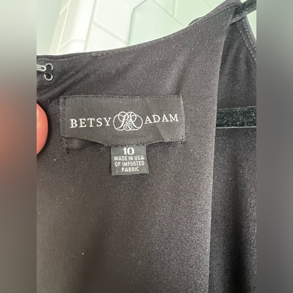 Betsy & Adam formal mermaid gown with mesh cutout - Picture 7 of 11